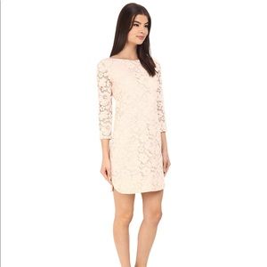 VINCE CAMUTO LACE ROSE PINK DRESS SZ 8